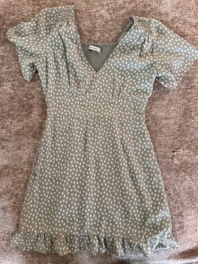 Abercrombie & Fitch Flutter Sleeve Smocked Mini Dress